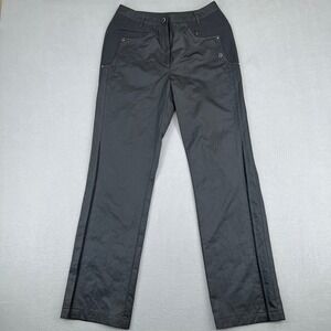 DKNY Golf Womens Black Performance Mesh Side Stripe Pants Size 2